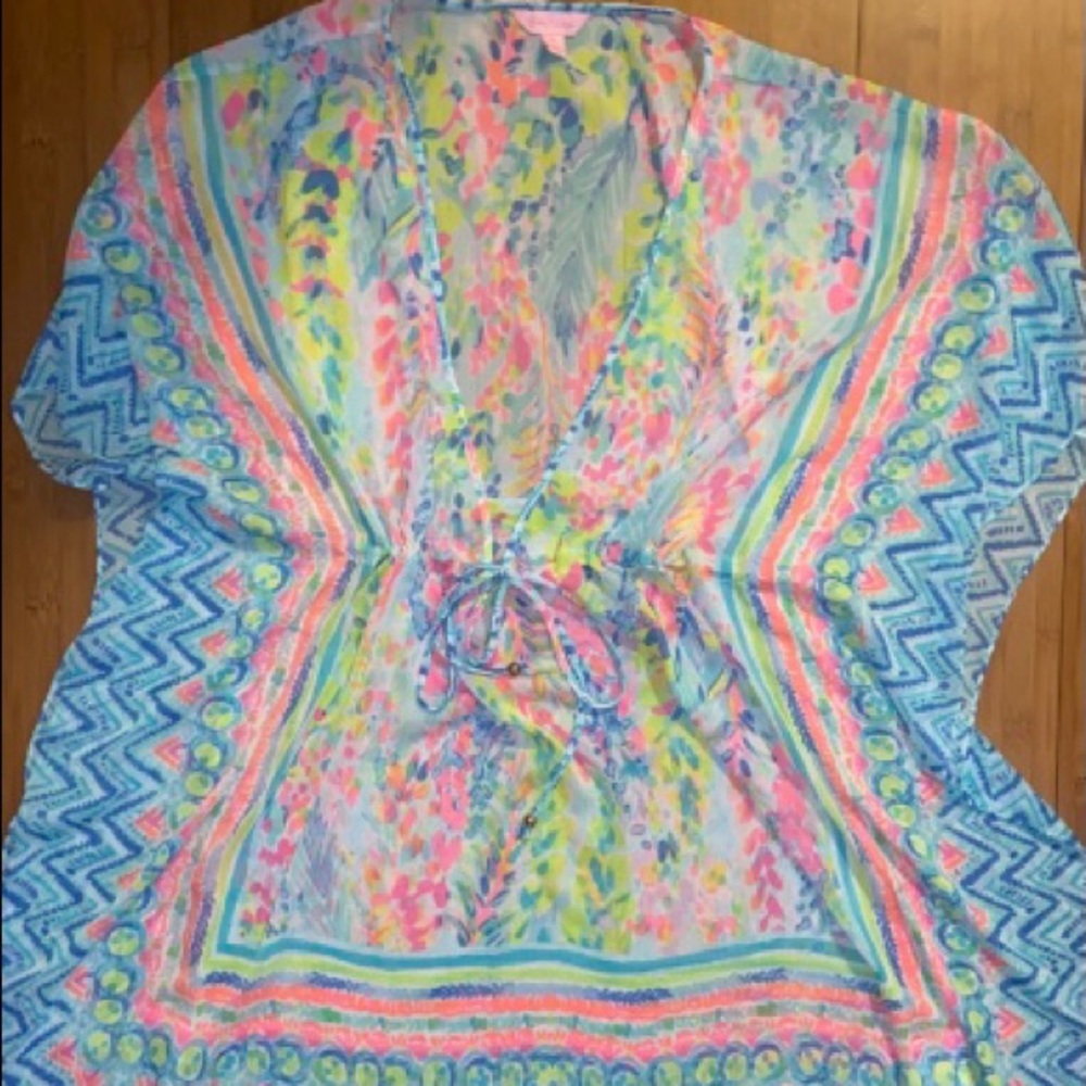 NWT Catch The Wave Gardenia Caftan/Coverup SM - Picture 9 of 11